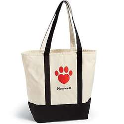 Personalized Paw Print Tote