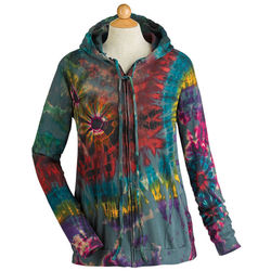 Tie-Dyed Cotton Hoodie