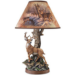 Greg Alexander Whitetail Majesty Accent Lamp with Sculpture