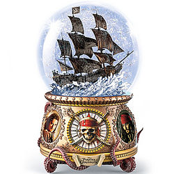 Pirates of the Caribbean Black Pearl Musical Glitter Globe