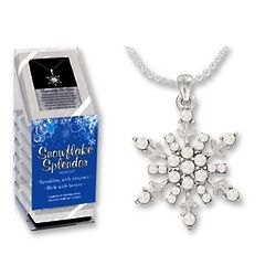 Snowflake Necklace with Poem