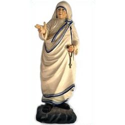 Mother Teresa Wood Carved Italian Statue