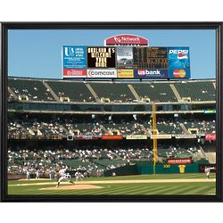 Oakland A's Personalized Scoreboard 16x20 Framed Canvas