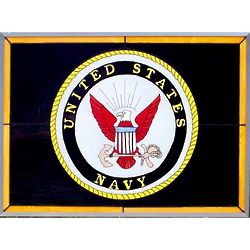US Navy Stained Glass Window Pane