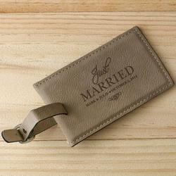 Personalized Just Married Luggage Tag