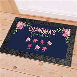 Personalized Grandma's Garden of Flowers Doormat