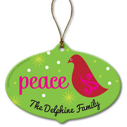 Personalized Peace Ornament