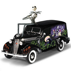 The Nightmare Before Christmas Hearse Sculpture