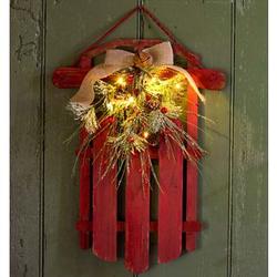 Lighted Holiday Sled Decoration