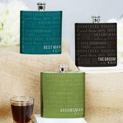 Personalized Wedding Party Flask