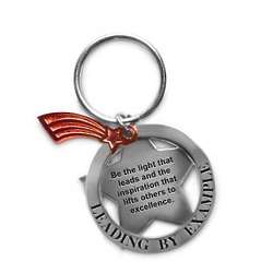 Leading By Example Star Metal Keychain