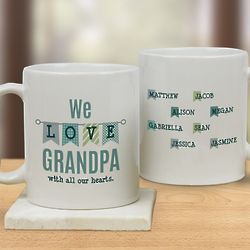 Personalized Love With All Our Hearts Coffee Mug