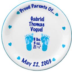 Personalized Boy's Birth Plate