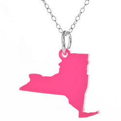 New York Acrylic State Necklace