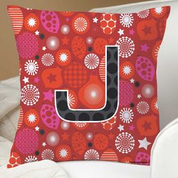 Personalized Red Holiday Pillow