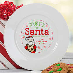 Cookies for Santa Christmas Plate