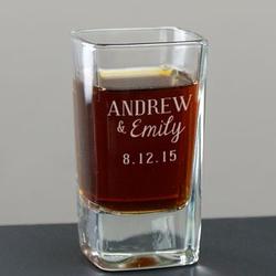 Personalized Couples Names Shot Glass