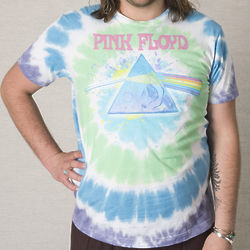 Pink Floyd Dark Side Oil Paint Tie Dye Tee