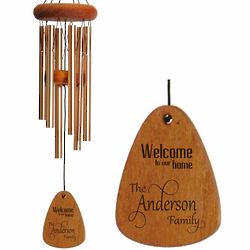 18" Personalized Welcome to Our Home Wind Chime