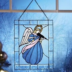 Stained Glass Angel Window Panel