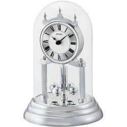 Anniversary Glass Dome Rotating Pendulum Mantel Clock