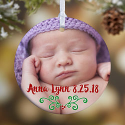 Personalized Baby Photo Christmas Ornament