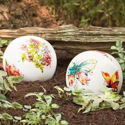 Watercolor Ceramic Garden Globe