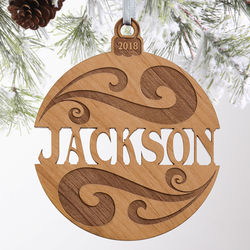 Personalized Wood Christmas Ornament