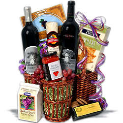 Silver Oak Duo Red Wine and Snack Basket