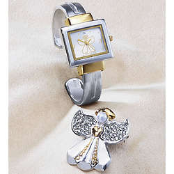 2-Tone Angel Watch and Pin Set