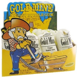 Gold Mine Nugget Bubble Gum Package