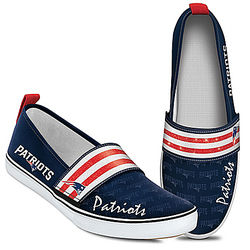 New England Patriots Women's Slip On Canvas Shoes