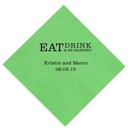 Eat Drink and Be Married Napkins