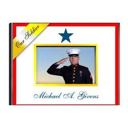 Personalized Blue Star Horizontal Military Picture Frame