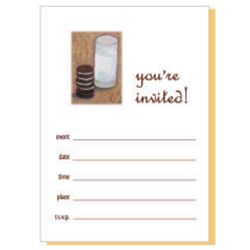 You're Invited Milk and Cookies Invitations