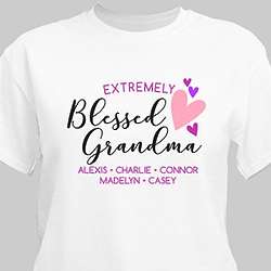 Personalized Extremely Blessed Grandma T-Shirt