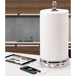4 Device Charging Paper Towel Holder