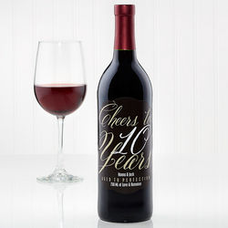 Personalized Anniversary Wine Bottle Label