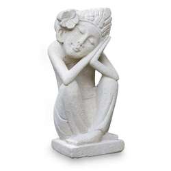 Flower Girl Sandstone Sculpture