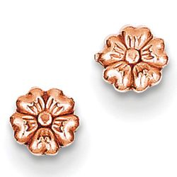 14-Karat Rose Gold Flower Stud Earrings
