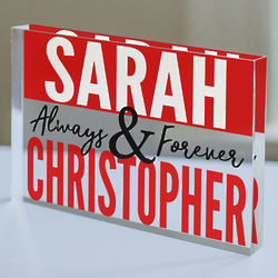 Personalized Always and Forever Acrylic Plaque