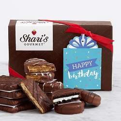Chocolate-Covered Cookie Collection with Birthday Gift Tag