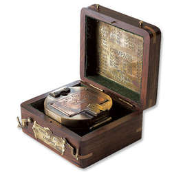 Gift-Boxed Brass Compass