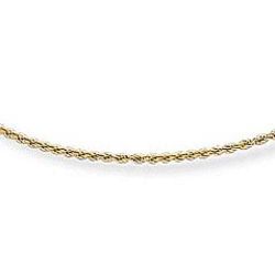 14K Gold 18 Inch Rope Chain Necklace