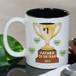 Personalized Number One Dad Trophy Mug