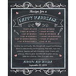 Personalized Happy Marriage Recipe Canvas