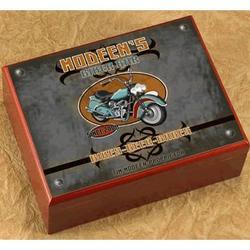 Personalized Biker Bar Cigar Humidor