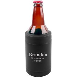 Personalized Insulated Can & Bottle Holder in Black
