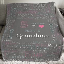 Personalized Reasons Why I Love Word-Art Throw