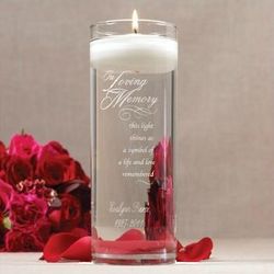 In Loving Memory Memorial Candle Cylinder